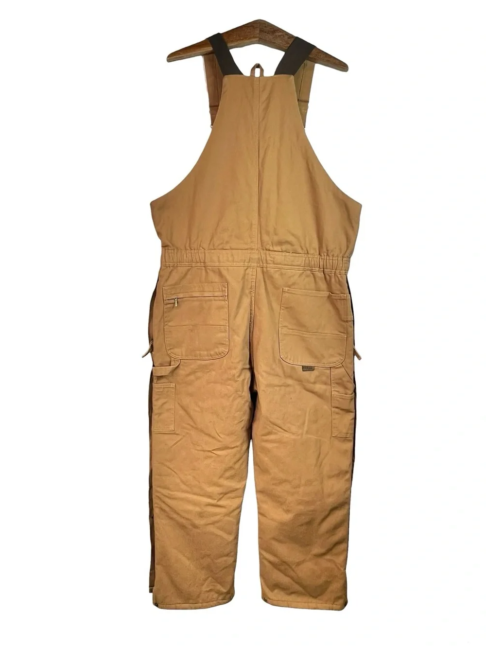 Berne Brown Deluxe Insulated Bib Overalls Mens Size Large Short Gorpcore Outdoor